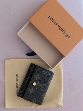 Louis Vuitton Monogram Key & Card Holder - Dark Brown with Gold Hardware